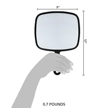ForPro Extra Large Hand Mirror - 9" x 12" Reflection Tool