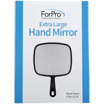ForPro Extra Large Hand Mirror - 9" x 12" Reflection Tool