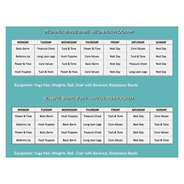 Blissful Barre Workout DVD. 8 barre workouts for women. Low impact strength training workout program (beginners & advanced).