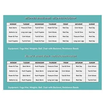 Blissful Barre Workout DVD. 8 barre workouts for women. Low impact strength training workout program (beginners & advanced).