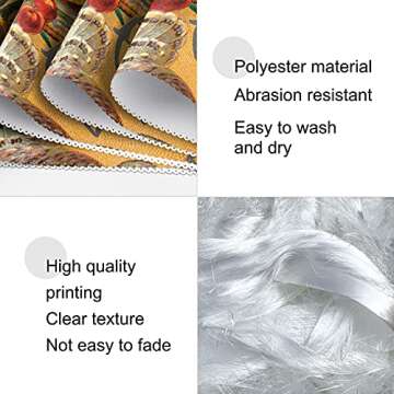 Thanksgiving Placemat Set of 6, Pumpkin Decor for Tables