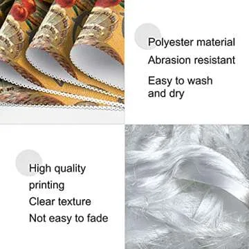 Thanksgiving Placemat Set of 6, Pumpkin Decor for Tables