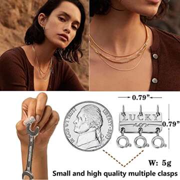 Dailyacc Lucky Necklace Layering Clasp for Effortless Layering