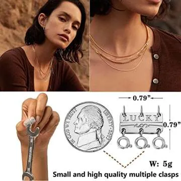 Dailyacc Lucky Necklace Layering Clasp for Effortless Layering