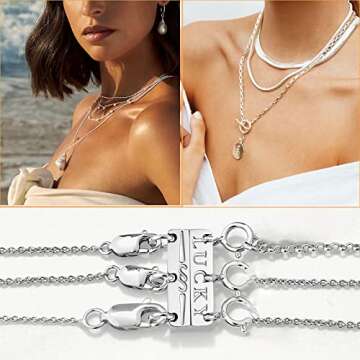 Dailyacc Lucky Necklace Layering Clasp for Effortless Layering