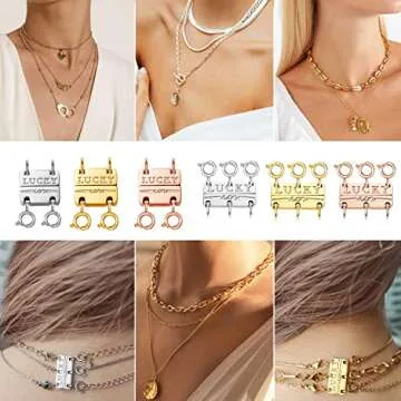 Dailyacc Lucky Necklace Layering Clasp for Effortless Layering