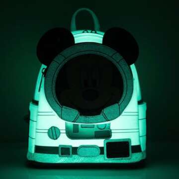 Loungefly Disney Glow in the Dark Mickey Mouse Spaceman Cosplay Women's Backpack