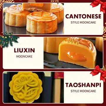Barelove 12 Mooncake Mold Press with Flower Patterns
