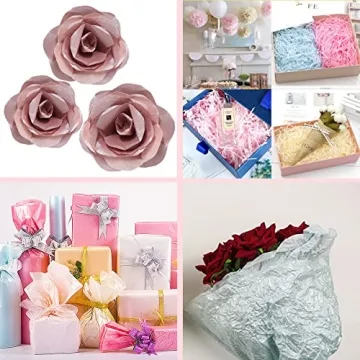 Larcenciel Metallic Tissue Paper - 60 Sheets for Gifts