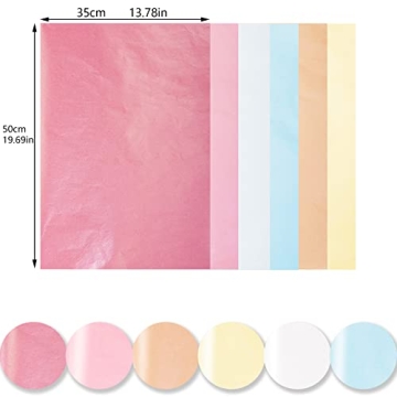 Larcenciel Metallic Tissue Paper - 60 Sheets for Gifts