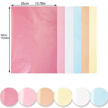 Larcenciel Metallic Tissue Paper - 60 Sheets for Gifts