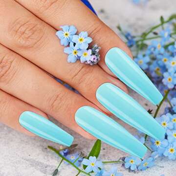 Maitys 240 Pieces Extra Long Press on Nails Ballerina False Nails Solid Color Fake Nails Artificial Acrylic Nails for Nail Salon DIY Women(Fresh Pattern)