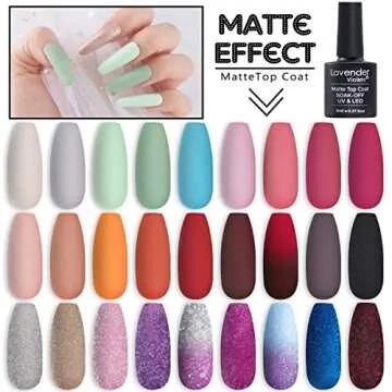 Lavender Violets Gel Nail Polish Kit with 30 Colors