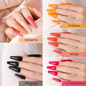 Lavender Violets Gel Nail Polish Kit 27+3 Colors Sparkle Solid Color Changing Gel Pink Blue Red Orange with Base & No Wipe Top & Matte Top Coat for Nail Art Design C972