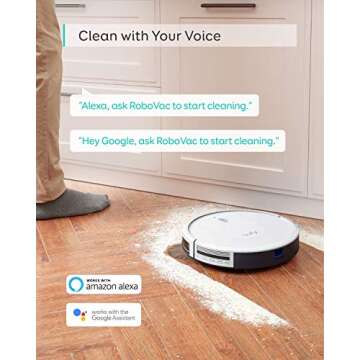 eufy by Anker, BoostIQ RoboVac 30C, Robot Vacuum Cleaner, Wi-Fi, Super-Thin, 1500Pa Suction, Boundary Strips Included, Quiet, Self-Charging Robotic Vacuum, Cleans Hard Floors to Medium-Pile Carpets