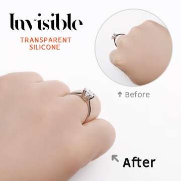 Ring Size Adjuster 12 Pack for Loose Rings - Silicone Fit