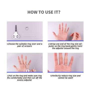 Ring Size Adjuster 12 Pack for Loose Rings - Silicone Fit