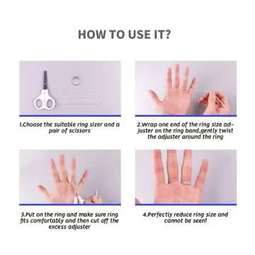 Ring Size Adjuster 12 Pack for Loose Rings - Silicone Fit