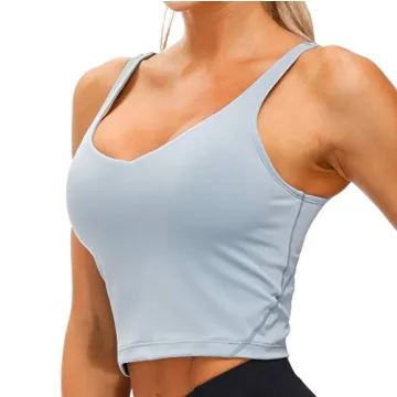 Women's Longline Sports Bra Padded Support for Activewear