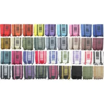 Army Universe Military Shemagh Arab Tactical Desert Keffiyeh Scarf, 100% Cotton Lightweight Head Wra...