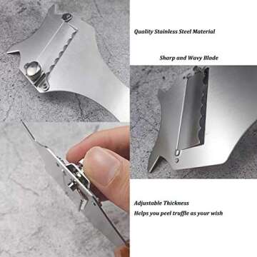 Wenplus Professional Truffle Slicer with Adjustable Blade