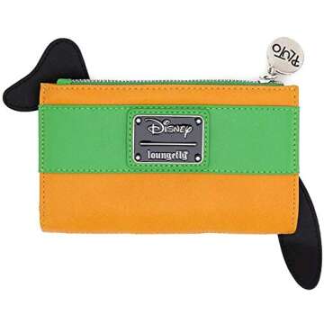 Loungefly x Disney Pluto Cosplay Flap Wallet (Orange/Green, One Size)