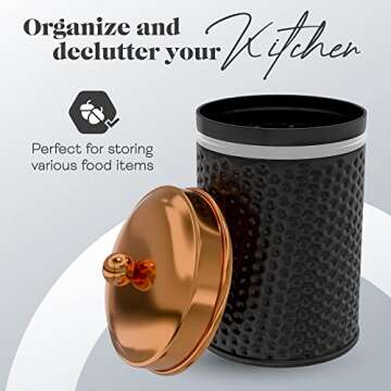 Amici Home Ashby Canister Set in Black and Copper