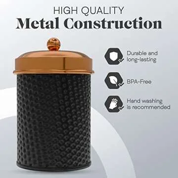 Amici Home Ashby Canister Set in Black and Copper