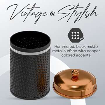 Amici Home Ashby Canister Set in Black and Copper