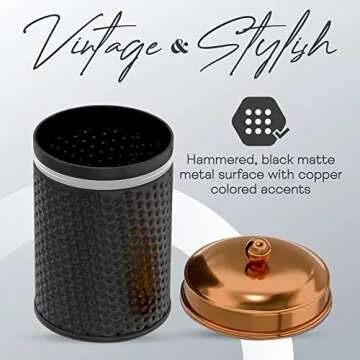 Amici Home Ashby Canister Set in Black and Copper