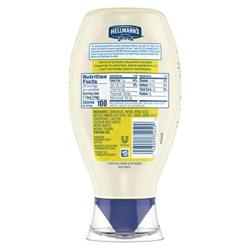 Hellmann's Real Mayonnaise Squeeze Bottle 3 Count a Rich Creamy Condiment Gluten Free, Made With 100...