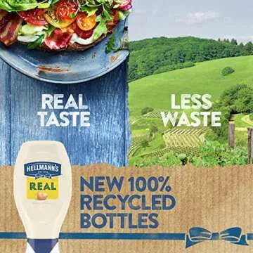 Hellmann's Real Mayonnaise Squeeze Bottle 3 Count a Rich Creamy Condiment Gluten Free, Made With 100% Cage-Free Eggs 20 oz