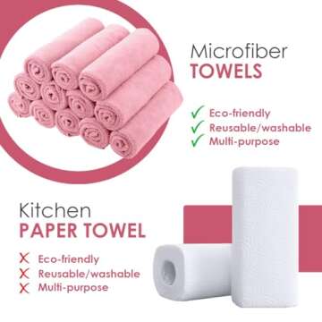 Avalon Towels Microfiber Cleaning Cloths Value Pack - 36 Lint-Free Cleaning Rags