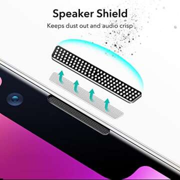 ESR for iPhone 13 Pro Max/iPhone 14 Plus Screen Protector, [9H Hardness] [Military Grade Shatterproof] Full Coverage Ultra-tough Tempered Glass Film, Easy Installation Frame, 2 Pack