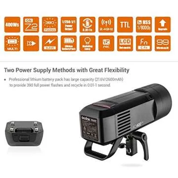 Godox Flash Strobe AD400 Pro - 400W Monolight Lighting Solution