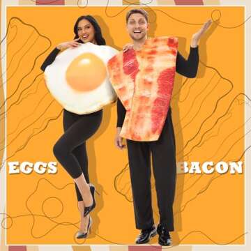 Fun Couples Halloween Costume Bacon and Eggs for Adults