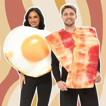 Fun Couples Halloween Costume Bacon and Eggs for Adults