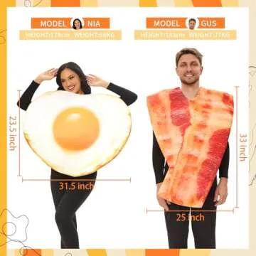 Fun Couples Halloween Costume Bacon and Eggs for Adults
