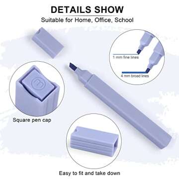 Aodaer 18 Pieces Fresh New Aesthetic Bible Highlighters Pens with Chisel Tip Assorted Mild Colored Markers No Bleed Gel Aesthetic Pastel Pens Quick Drying for Stationery Notes School Office Supplies