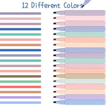 Aodaer 18 Pieces Fresh New Aesthetic Bible Highlighters Pens with Chisel Tip Assorted Mild Colored Markers No Bleed Gel Aesthetic Pastel Pens Quick Drying for Stationery Notes School Office Supplies