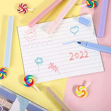 Aodaer 18 Pieces Fresh New Aesthetic Bible Highlighters Pens with Chisel Tip Assorted Mild Colored Markers No Bleed Gel Aesthetic Pastel Pens Quick Drying for Stationery Notes School Office Supplies