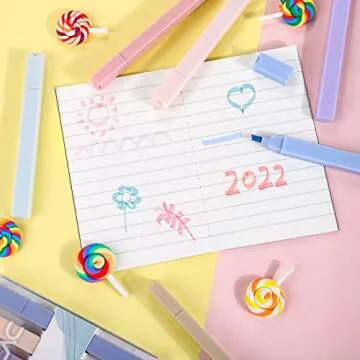 Aodaer 18 Pieces Fresh New Aesthetic Bible Highlighters Pens with Chisel Tip Assorted Mild Colored Markers No Bleed Gel Aesthetic Pastel Pens Quick Drying for Stationery Notes School Office Supplies