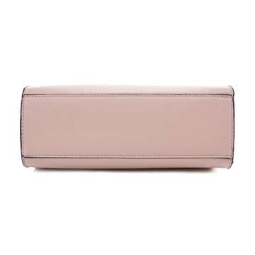 EVVE Women's Top Handle Satchel with Detachable Strap Small Pebbled Leather Crossbody Bag_NUDE