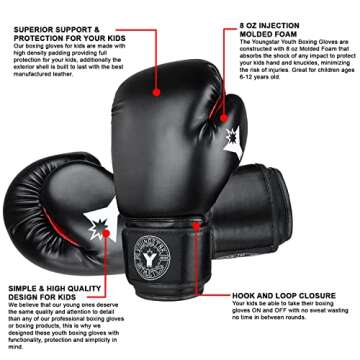 Youngstar Kids Boxing Gloves for Boys and Girls - Perfect Protection for 6-12 Years