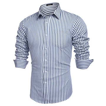 COOFANDY Men's Casual Button Down Shirt - Stylish Comfort