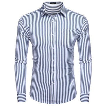 COOFANDY Men's Casual Button Down Shirt - Stylish Comfort