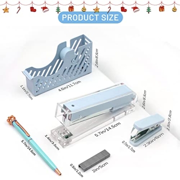 Creechwa Blue Desk Accessory Kit - Office Supplies Set