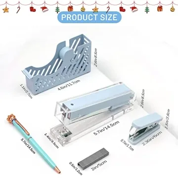 Creechwa Blue Desk Accessory Kit - Office Supplies Set
