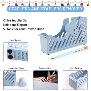 Creechwa Blue Desk Accessory Kit - Office Supplies Set
