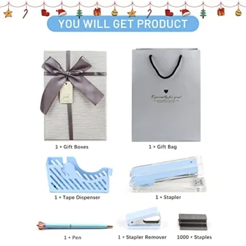 Creechwa Blue Desk Accessory Kit - Office Supplies Set